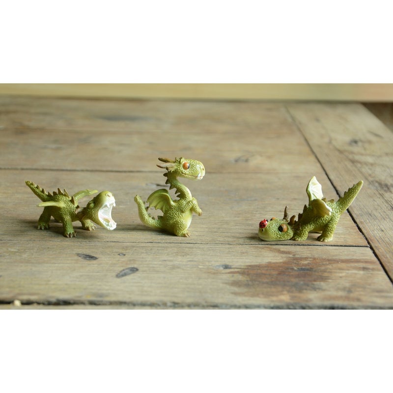 Top Collection 4414 Miniature Fairy Garden & Terrarium Mini Dragon Playing with Ladybug Statue, Small - Image 5